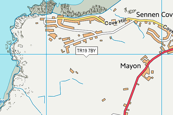TR19 7BY map - OS VectorMap District (Ordnance Survey)