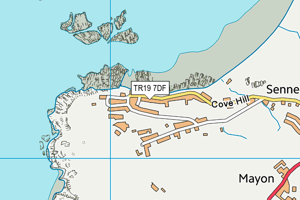 TR19 7DF map - OS VectorMap District (Ordnance Survey)