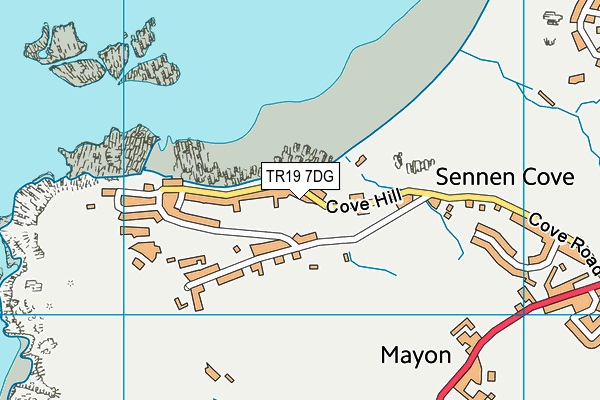 TR19 7DG map - OS VectorMap District (Ordnance Survey)