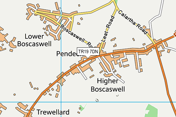 TR19 7DN map - OS VectorMap District (Ordnance Survey)