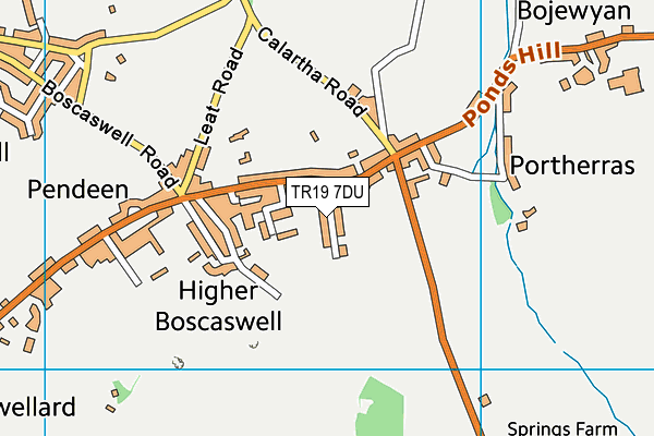 TR19 7DU map - OS VectorMap District (Ordnance Survey)