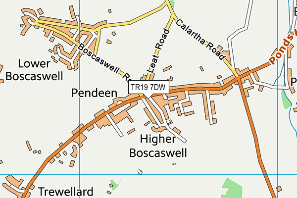 TR19 7DW map - OS VectorMap District (Ordnance Survey)