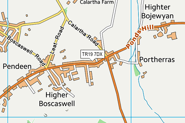 TR19 7DX map - OS VectorMap District (Ordnance Survey)