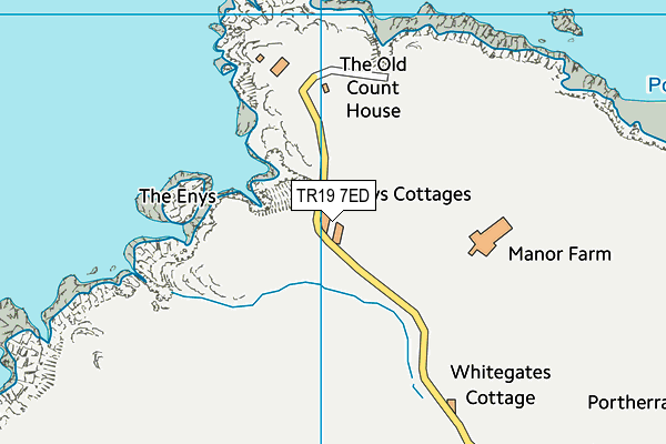 TR19 7ED map - OS VectorMap District (Ordnance Survey)