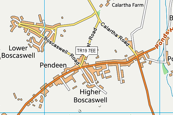 TR19 7EE map - OS VectorMap District (Ordnance Survey)