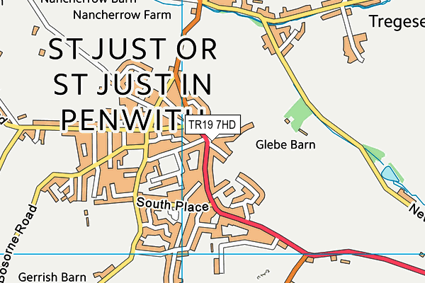 TR19 7HD map - OS VectorMap District (Ordnance Survey)