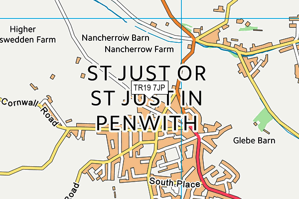 TR19 7JP map - OS VectorMap District (Ordnance Survey)