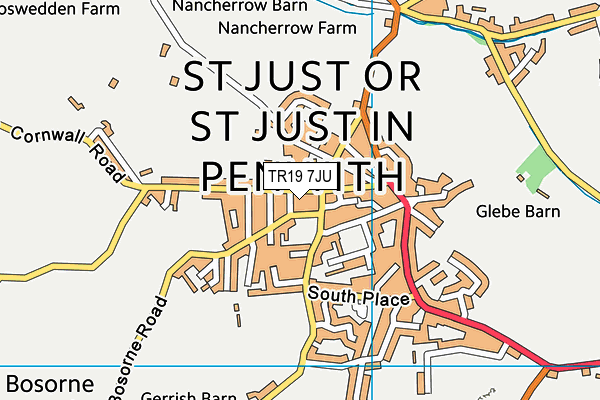 St Just Primary School map (TR19 7JU) - OS VectorMap District (Ordnance Survey)