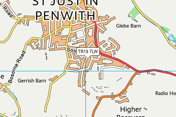 TR19 7LW map - OS VectorMap District (Ordnance Survey)