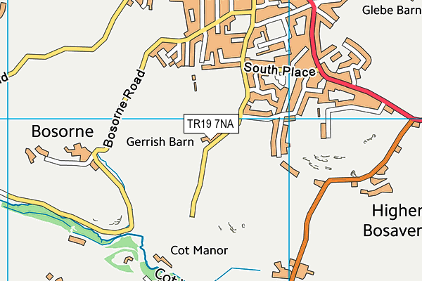 TR19 7NA map - OS VectorMap District (Ordnance Survey)