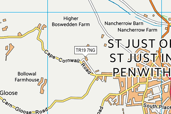 TR19 7NG map - OS VectorMap District (Ordnance Survey)