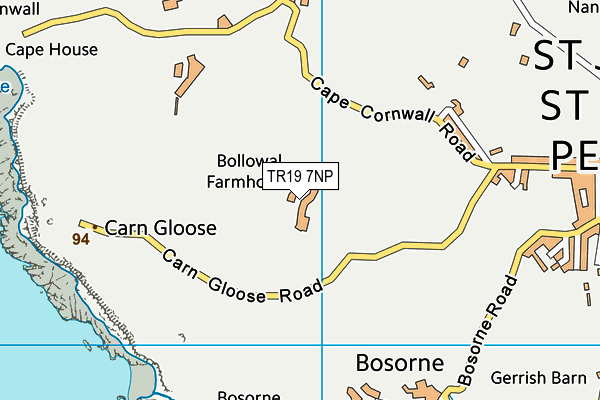 TR19 7NP map - OS VectorMap District (Ordnance Survey)