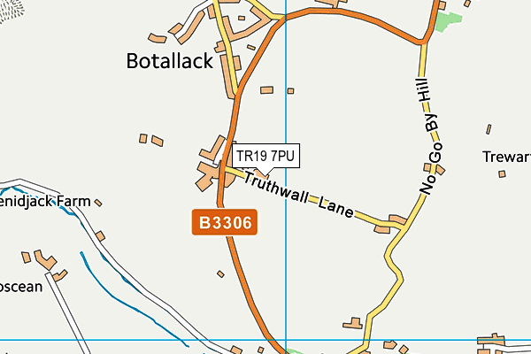 Botallack Cricket Club (Closed) map (TR19 7PU) - OS VectorMap District (Ordnance Survey)