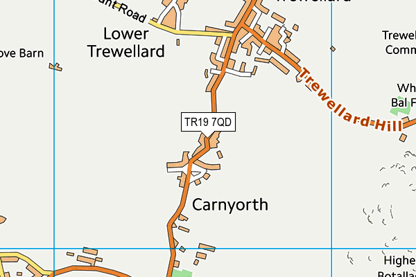 TR19 7QD map - OS VectorMap District (Ordnance Survey)