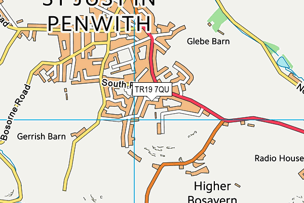 TR19 7QU map - OS VectorMap District (Ordnance Survey)