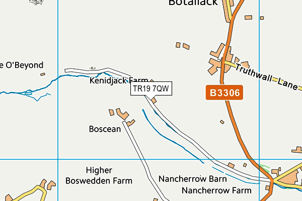 TR19 7QW map - OS VectorMap District (Ordnance Survey)