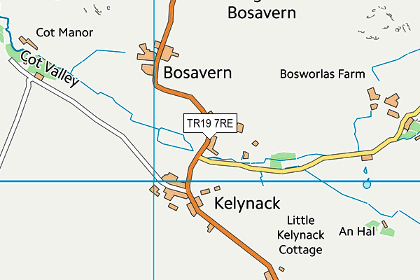 TR19 7RE map - OS VectorMap District (Ordnance Survey)