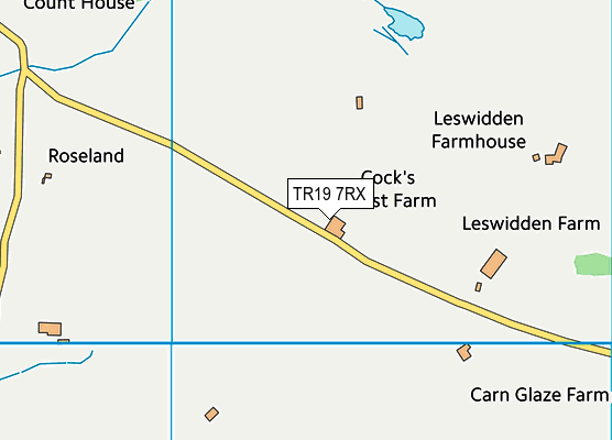 TR19 7RX map - OS VectorMap District (Ordnance Survey)