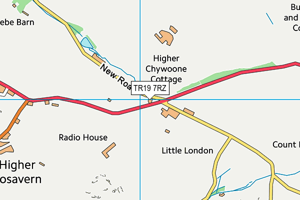 TR19 7RZ map - OS VectorMap District (Ordnance Survey)