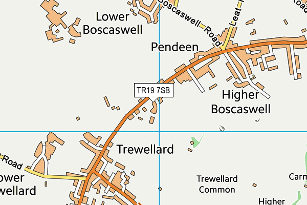 TR19 7SB map - OS VectorMap District (Ordnance Survey)