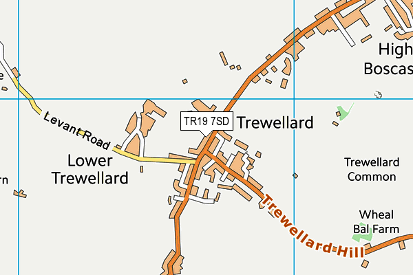 TR19 7SD map - OS VectorMap District (Ordnance Survey)
