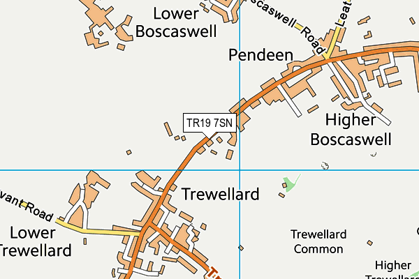 TR19 7SN map - OS VectorMap District (Ordnance Survey)