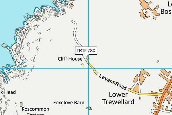 TR19 7SX map - OS VectorMap District (Ordnance Survey)