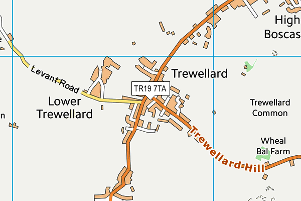 TR19 7TA map - OS VectorMap District (Ordnance Survey)