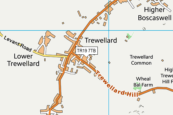 TR19 7TB map - OS VectorMap District (Ordnance Survey)