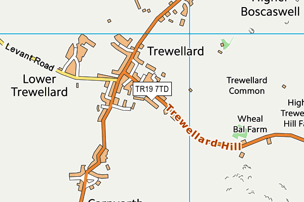 TR19 7TD map - OS VectorMap District (Ordnance Survey)