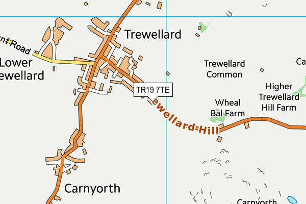 TR19 7TE map - OS VectorMap District (Ordnance Survey)