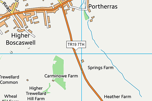 TR19 7TH map - OS VectorMap District (Ordnance Survey)