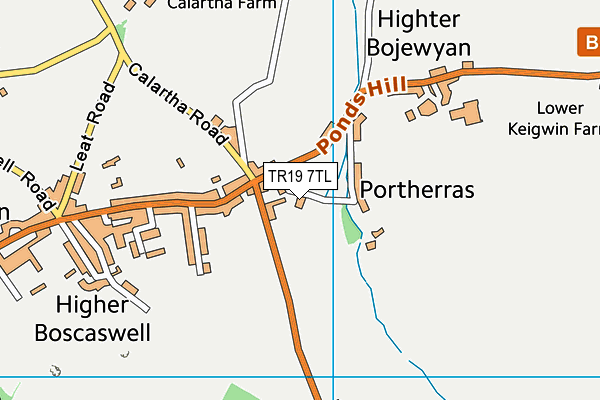 TR19 7TL map - OS VectorMap District (Ordnance Survey)