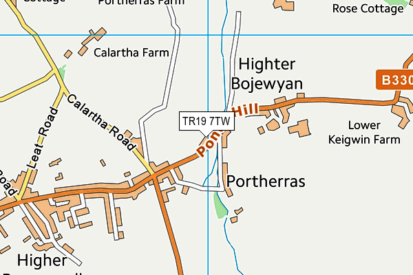 TR19 7TW map - OS VectorMap District (Ordnance Survey)