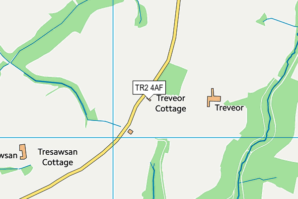 TR2 4AF map - OS VectorMap District (Ordnance Survey)