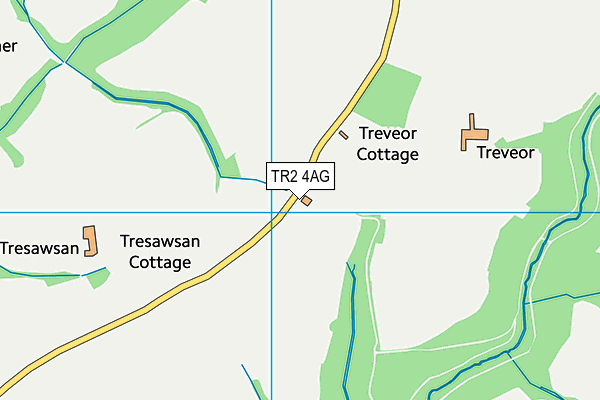 TR2 4AG map - OS VectorMap District (Ordnance Survey)