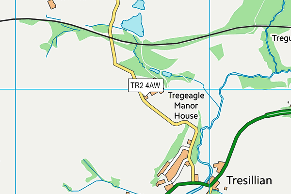TR2 4AW map - OS VectorMap District (Ordnance Survey)