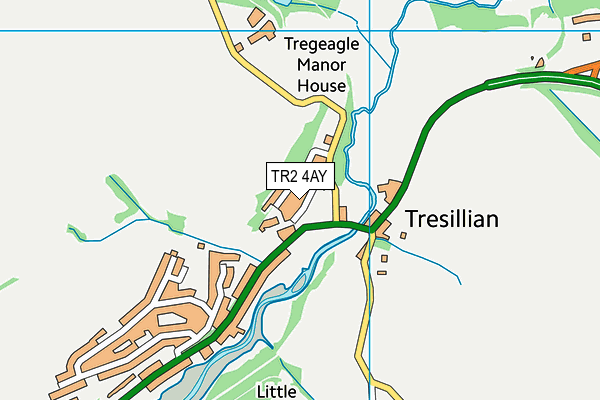 TR2 4AY map - OS VectorMap District (Ordnance Survey)