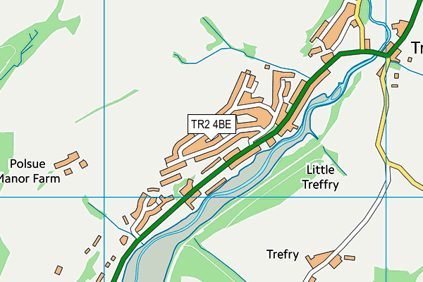 TR2 4BE map - OS VectorMap District (Ordnance Survey)