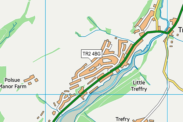 TR2 4BG map - OS VectorMap District (Ordnance Survey)