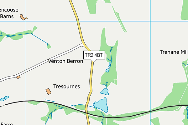 TR2 4BT map - OS VectorMap District (Ordnance Survey)