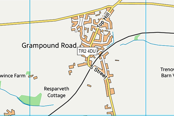 TR2 4DU map - OS VectorMap District (Ordnance Survey)