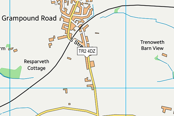 TR2 4DZ map - OS VectorMap District (Ordnance Survey)