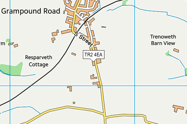 TR2 4EA map - OS VectorMap District (Ordnance Survey)