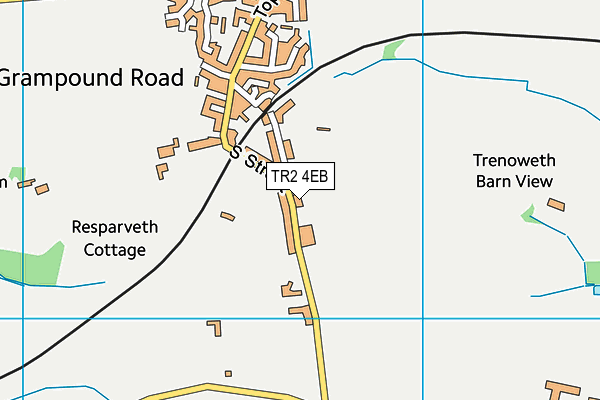 TR2 4EB map - OS VectorMap District (Ordnance Survey)