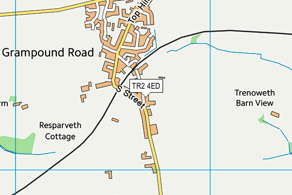 TR2 4ED map - OS VectorMap District (Ordnance Survey)