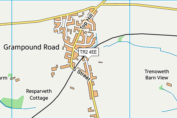 TR2 4EE map - OS VectorMap District (Ordnance Survey)