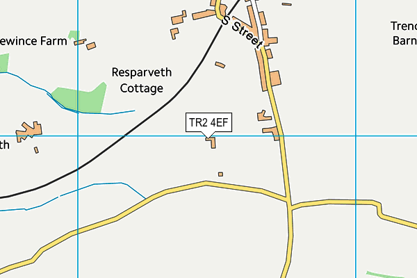 TR2 4EF map - OS VectorMap District (Ordnance Survey)