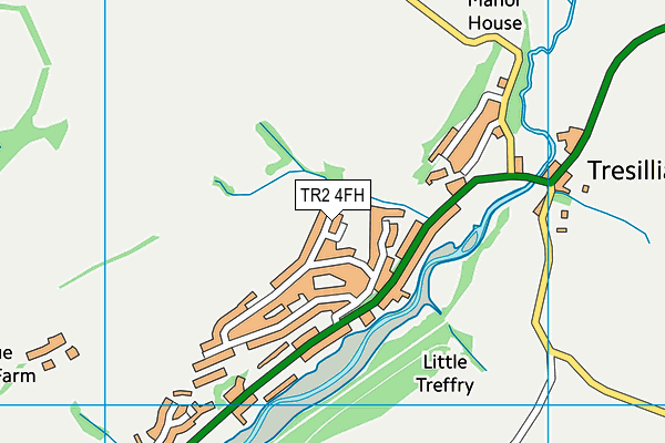 TR2 4FH map - OS VectorMap District (Ordnance Survey)