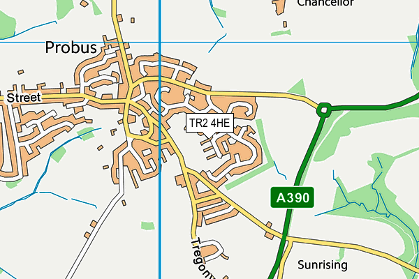 TR2 4HE map - OS VectorMap District (Ordnance Survey)